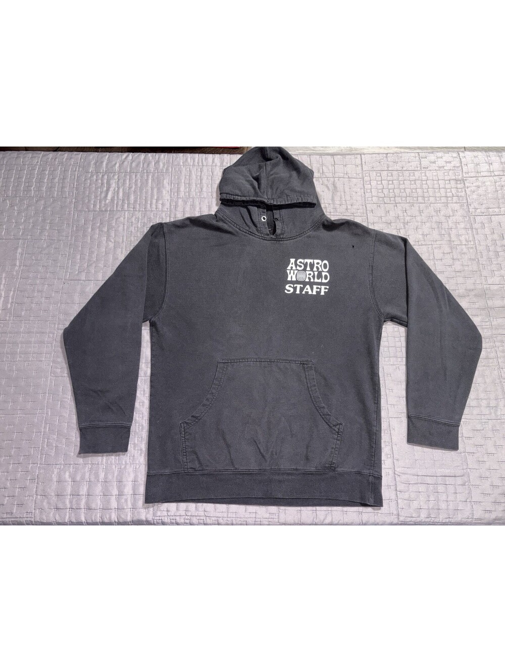 Astroworld Staff Hoodie Adult Large Black Crew Hooded Sweatshirt Travis Scott